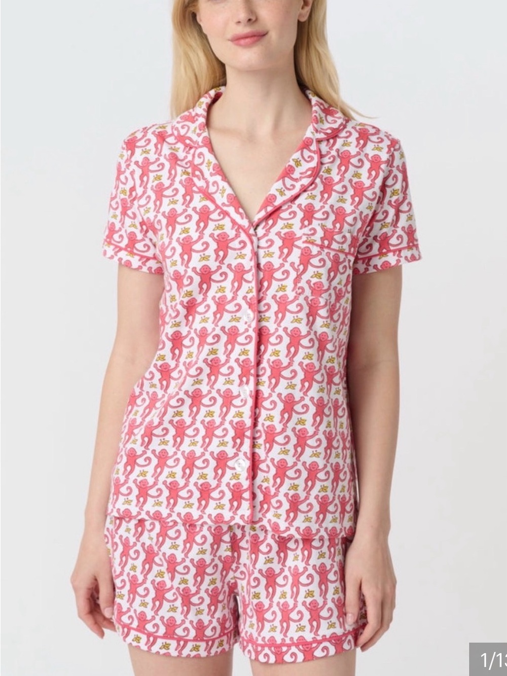 Roller Rabbit Pink Monkey Polo Pajamas